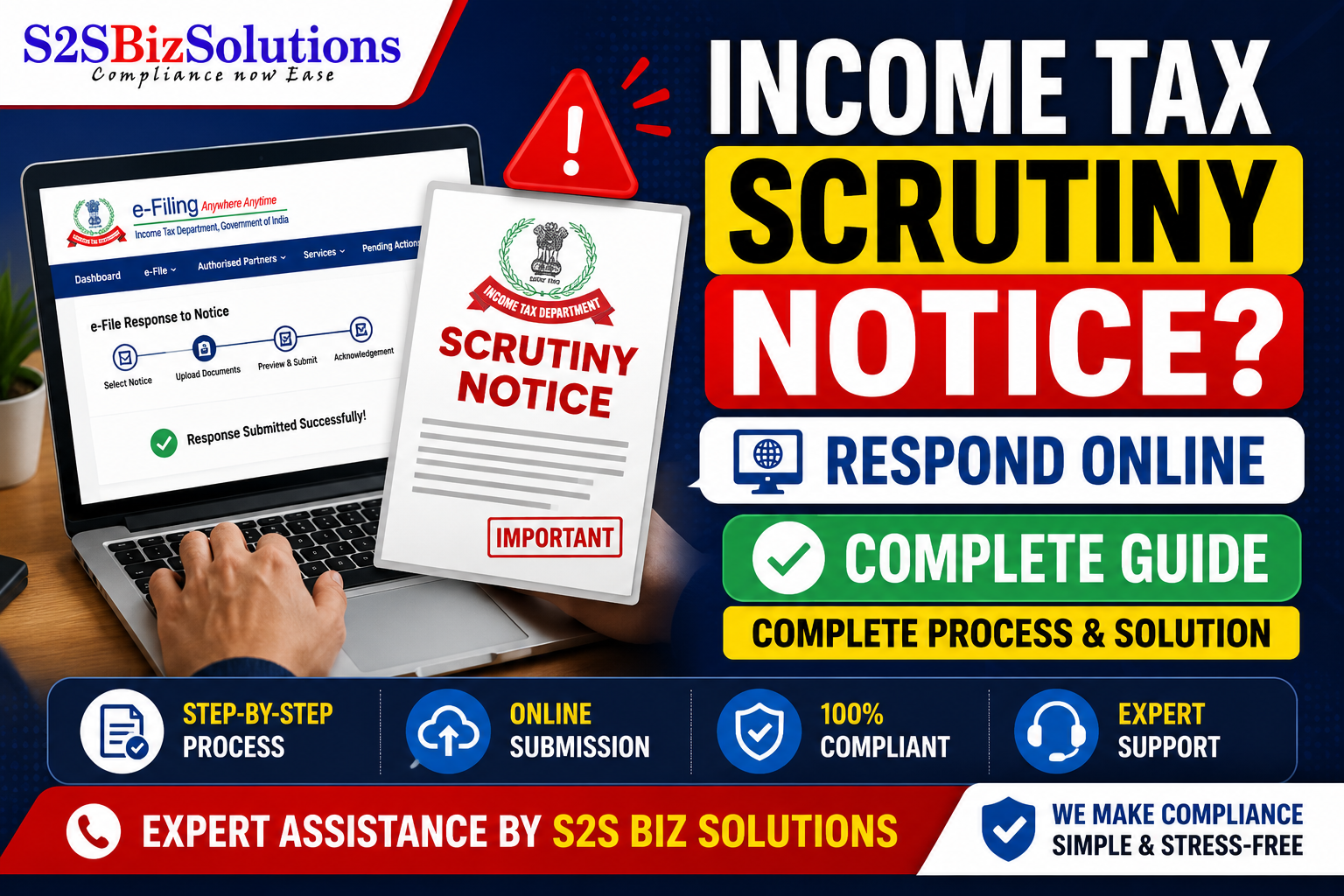 Income Tax Scrutiny Notice Response Online Guide: Complete Process & Solution